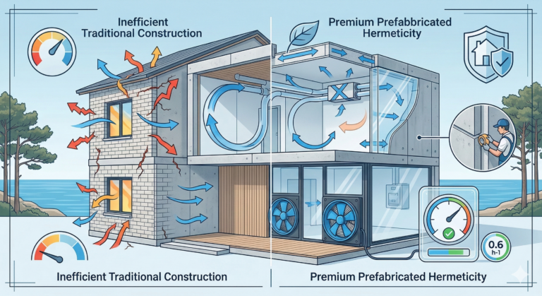 Blower Door casas prefabricadas Valencia